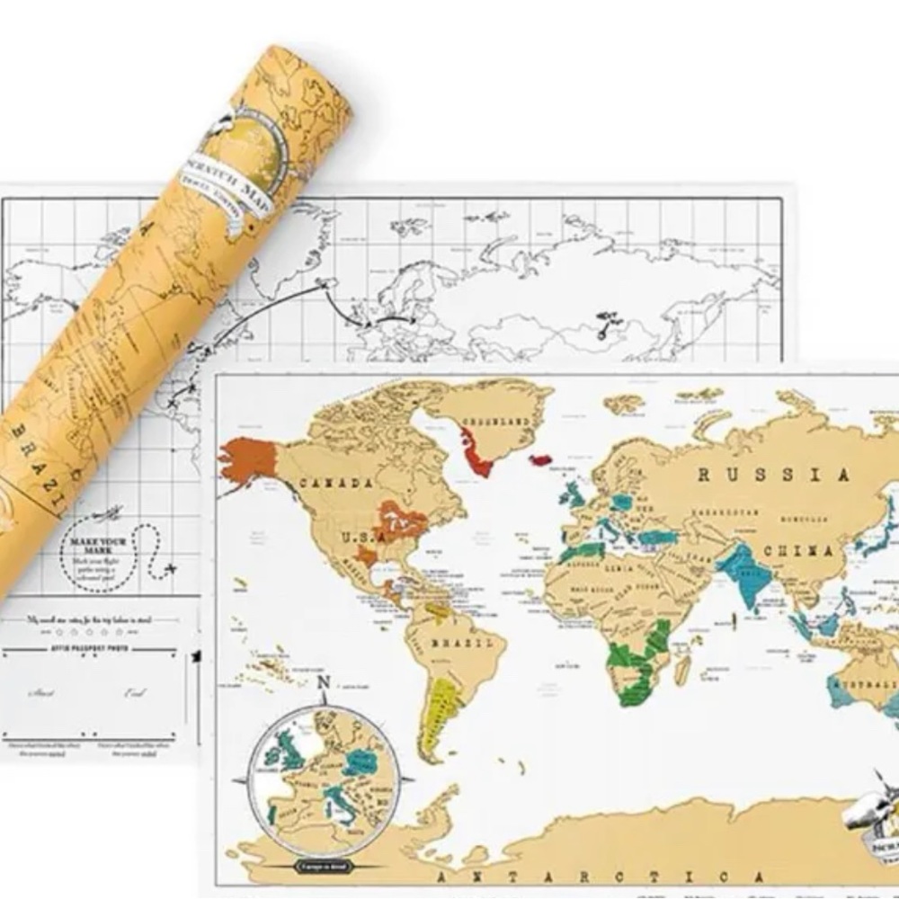Brand new scratch travel map